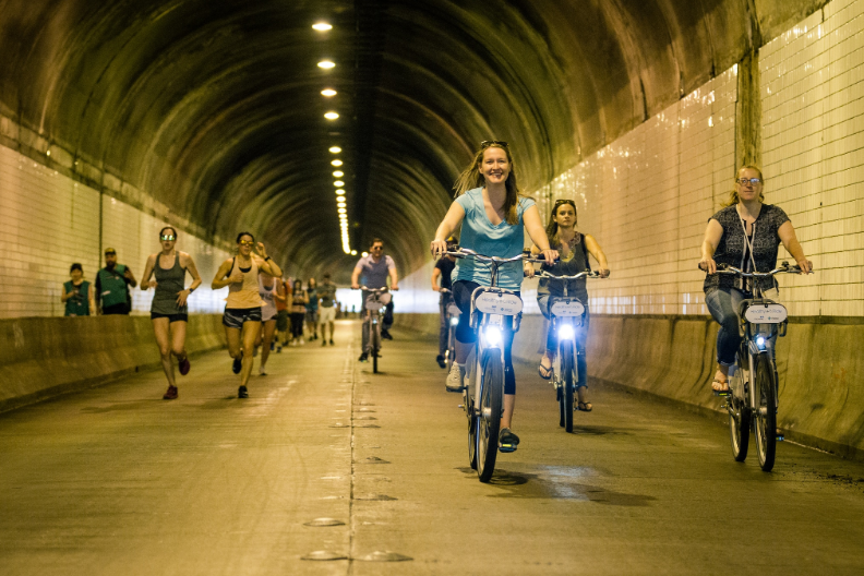 ImaginePgh's tweet photo. Have you ever wanted to bike or walk through a tunnel? The last @openstreetspgh  date is your chance on July 28th! Cruise from Market Square, Downtown to Uptown through the Armstrong Tunnel to East Carson Street in the South Side. Details: https://t.co/9xWgErXysw https://t.co/r7ro2GXXrz