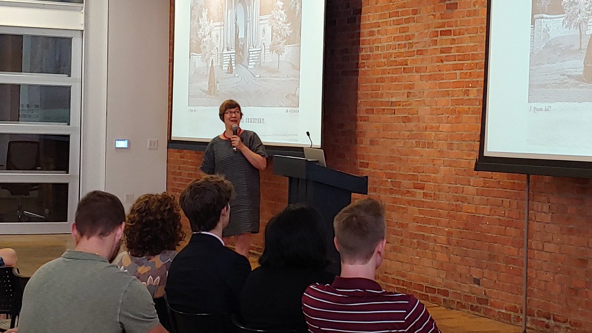 acnatta's tweet image. Listening to fellow @SCADdotedu alum Jessica Baumert speak at today's #cmphl gathering.