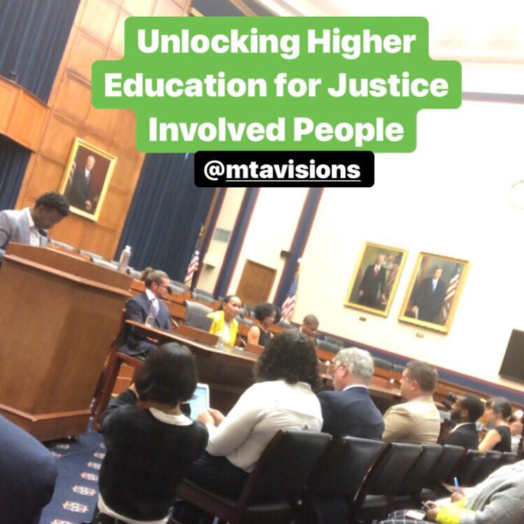 @mtavisions is proud to support many #criminaljustice in #unlockinghighered by working with the #WhiteHouse and #Congress to craft legislative solutions for #ReturningCitizens . 🔴Kudos to Dr. #StanleyAndrisse #JayHolder #DanielleMetz #MieaWalker  and #JarrodWall #MTAVisions