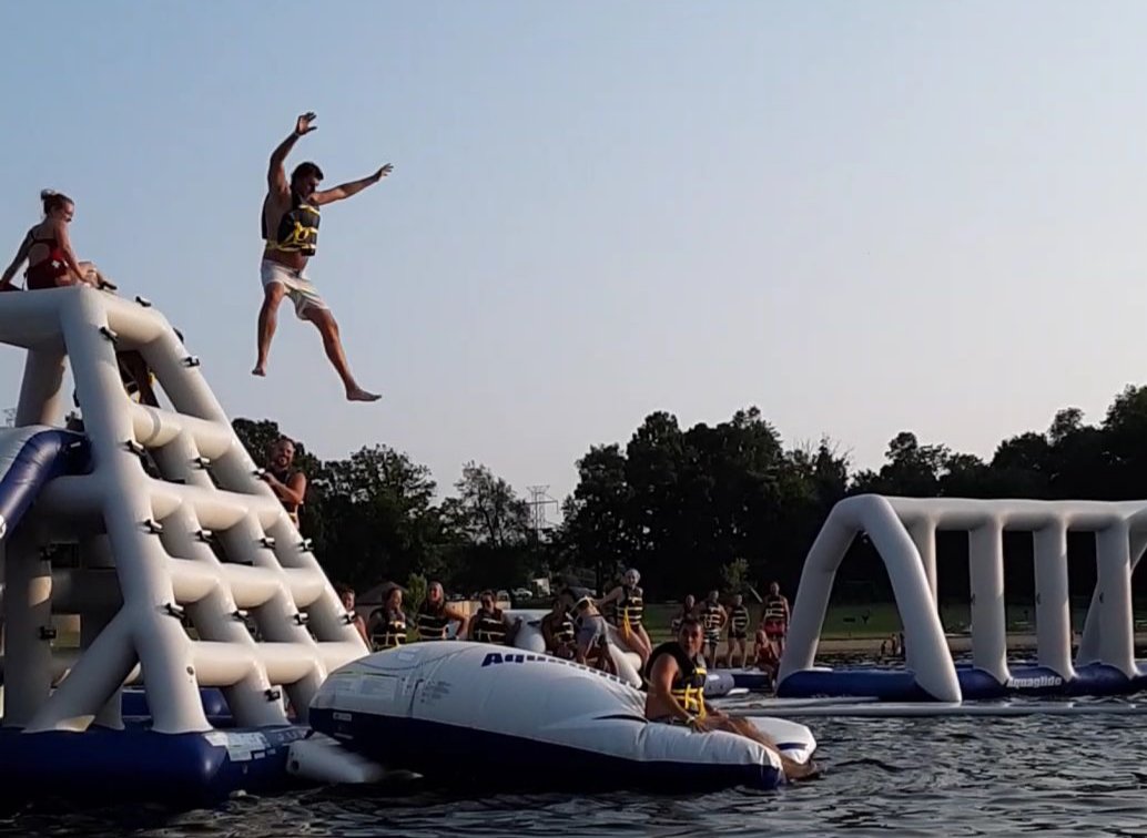 IslandWater's tweet photo. Our first Adult Night was a Blast! Thank you to all the big kids that conquered the Island. Stay tuned for our next Adult Night date. #bigkid #conquertheisland #adultnight #baldmountain #lakeorion  @PureMichigan @MLive https://t.co/cDYkZpBOSR