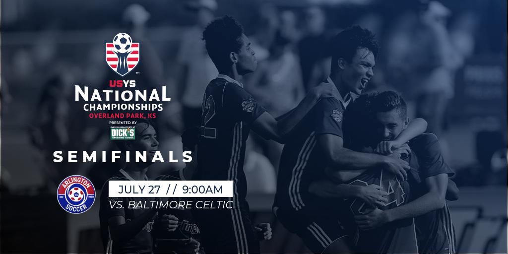 vayouthsoccer's tweet photo. 🏆 The reigning champs are BACK at the @usysncs Semifinal Game!

@Arling_Soc_Red 🆚 Baltimore Celtic. Tomorrow at 9am (10am EST). https://t.co/wwJqPryvyH