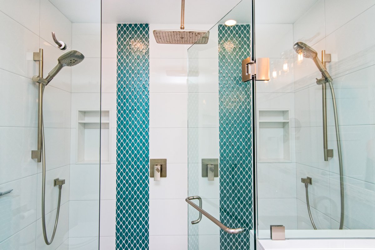 Shower for two?! Yes please! #savingwater #customshower #ensuiterenovation #trustqualitycleanliness #baeumlerapproved