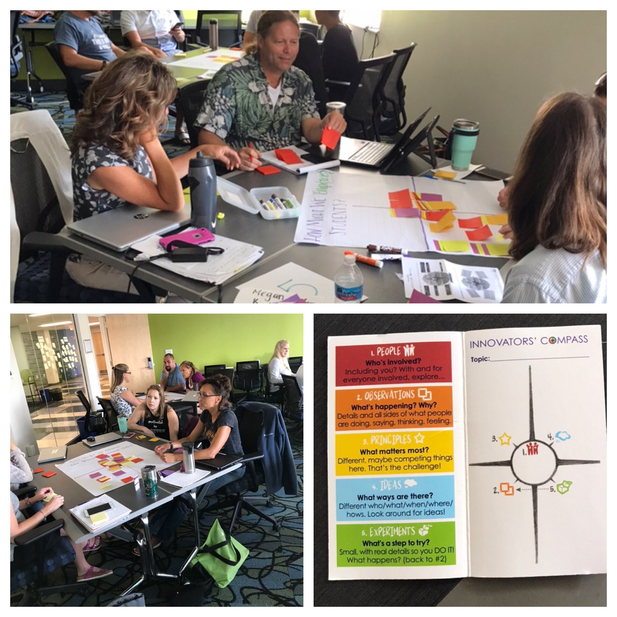 mmarotta's tweet image. Exploring #designthinking &amp;amp; #innovatorscompass with #howmightwe #multimediafsu @csheil @ElaBenUr