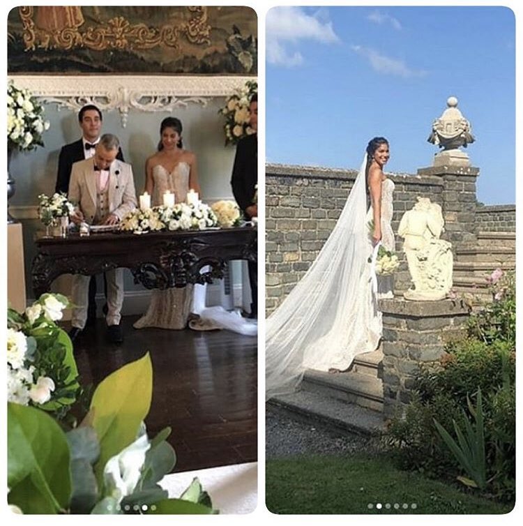 Huge congratulations to #HomeandAway’s James Stewart &amp; Sarah Roberts who tied the knot at Luttrellstown Castle, Dublin ☘️ 
👰🎩💒