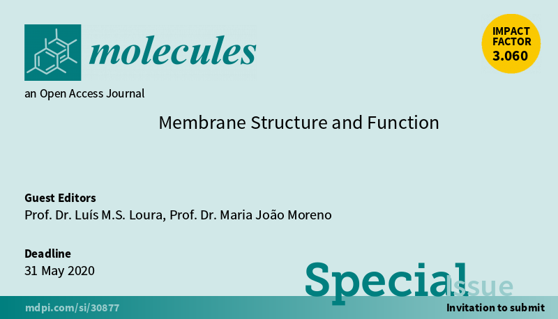 Molecules_MDPI's tweet photo. ๐ข New Special Issue Open for Submissions: Membrane Structure and Function
โ๏ธ Guest edited by Prof. Dr. Luรญs M.S. Loura and Prof. Dr. Maria Joรฃo Moreno
๐ https://t.co/ZHz7dSKVG7
๐ #LipidPolymorphism #PhaseEquilibria #LipidRafts #MembranePermeability #MembraneOrganization https://t.co/o1H6n2gxh3