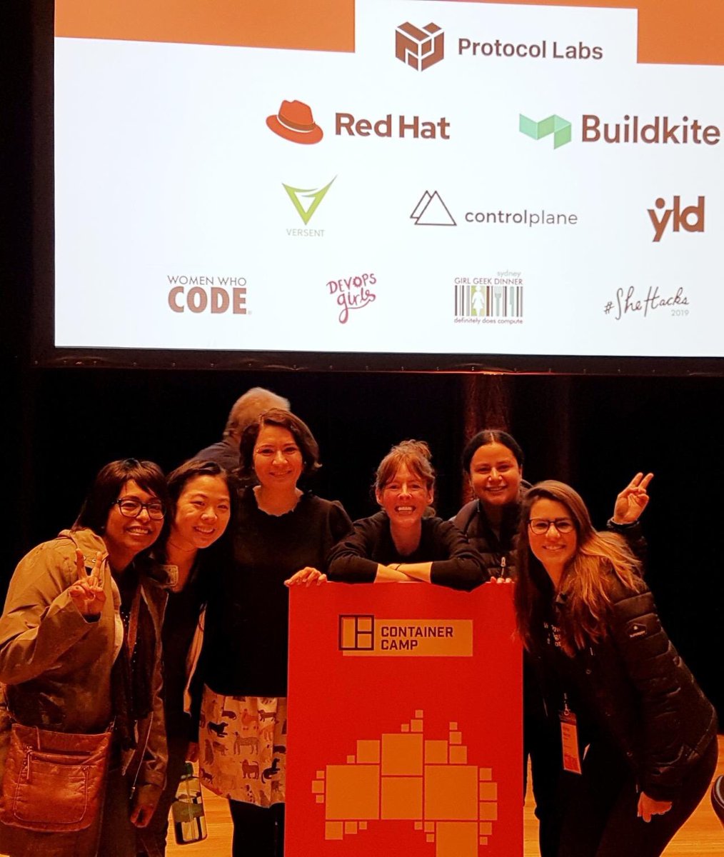monica_mendes_m's tweet photo. Thank you to @containercamp for all the amazing content over the course of the last two days. Congrats to the lovely @lalamaguire and all the team who was involved with this successful conference. 
#womenWhoCode #devOpsGirls #girlGeekSydney #sheHacks2019  #containers https://t.co/E98hPk9lfR