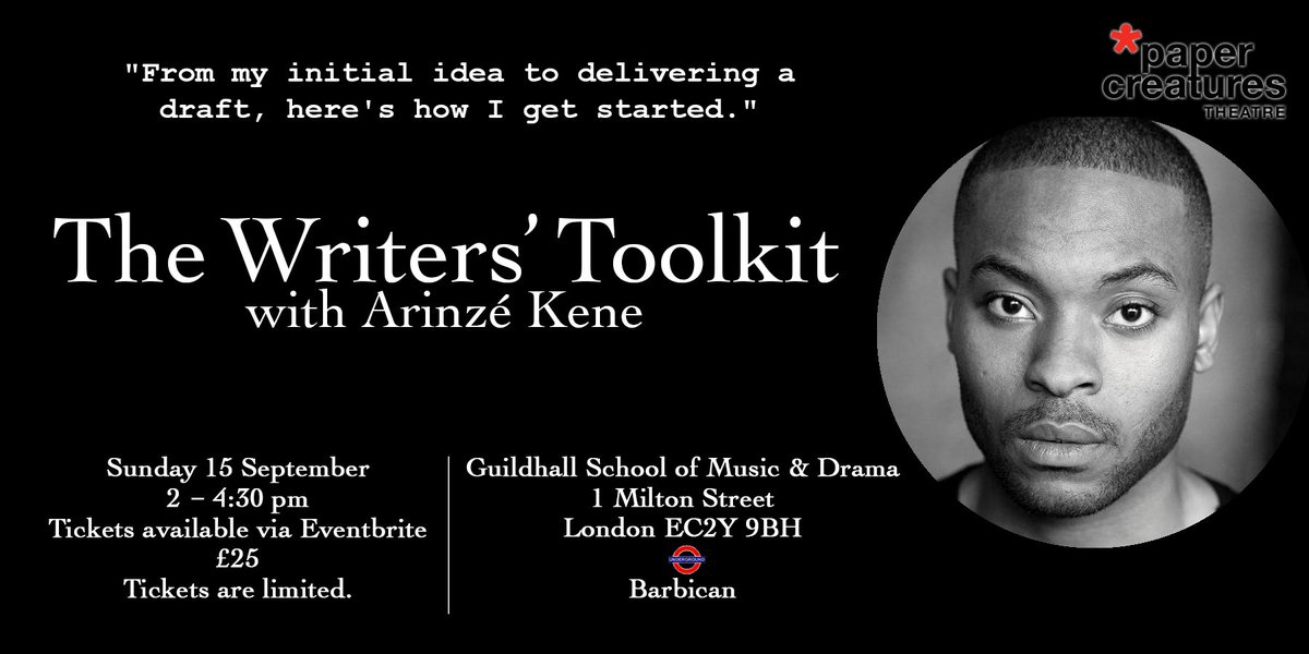 paper_creatures's tweet image. 📣💥ANNOUNCEMENT ALERT💥📣

OUR THIRD WRITERS’ WORKSHOP IS WITH THE ONE AND ONLY....

 🔶ARINZE KENE🔶

🎟TICKETS NOW ON SALE🎟

SUNDAY 15TH SEPTEMBER

WE CANNOT WAIT TO SEE YOU THERE!

Tickets available below:

bit.ly/32Ncz7j

#Playwright #Writers #Workshop #Retweet