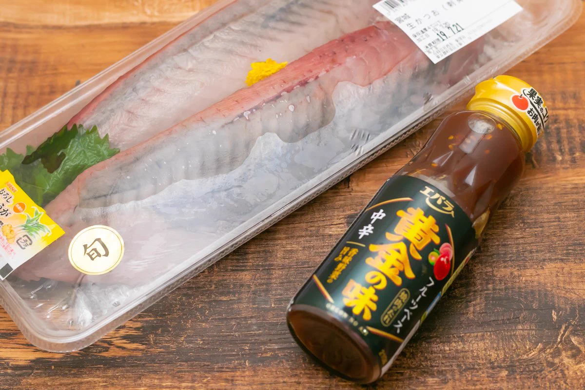 激ウマ！かつおのお刺身に焼肉のタレを染み込ませたら美味しい漬けになる！