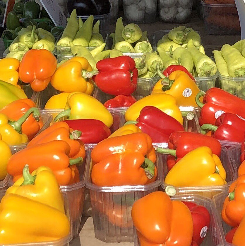 CristinaBerry10's tweet photo. I love all the colours you find at the #farmersmarket Oh and these two make me #smile #bhsummer19 #photochallenge @bustedhalo #friends #daytrip #applefritter @stjacobsmarket https://t.co/6WjD7iKndZ