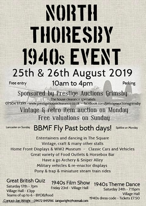 Join us during North Thoresby 1940s Event we are doing the BBQ.
