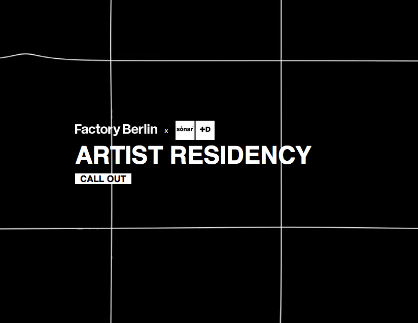 sleekmag's tweet photo. Apply now for one of @FactoryBerlin's 3 month art residencies in partnership with #Sónar+D. Find out more about the program here: https://t.co/06qoIbNrYX
#artistresidency #thecreativecode #artxcode #artist #collaboration https://t.co/3ETgclvDhw