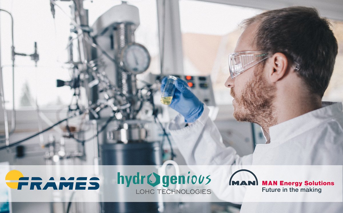 Cooperation: <a href="/hydrogenLOHC/">Hydrogenious LOHC</a> , Frames, MAN ES to develop industrial StoragePLANTS: #Hydrogenstorage systems for 5 and 12 tons per day -for a simple and efficient transport of #greenenergy at a global level. #renewables #hydrogen  #LOHC #decarbonization
bit.ly/30SvAU4