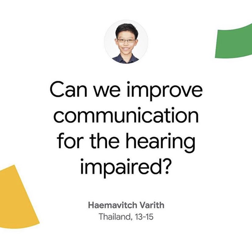 GoogleThailand's tweet image. ร่วมส่งกำลังใจให้กับ "ด.ช.เหมวิช วาฤทธิ์" 🙌🏻 นักเรียนไทยที่จะทำการแข่งขันรอบสุดท้ายในการประกวดผลงานวิทยาศาสตร์ #GoogleScienceFair ที่เมาน์เทนวิว รัฐแคลอฟอร์เนีย กับโครงงาน "การคิดค้นเครื่องช่วยพูดและสำหรับผู้มีปัญหาทางการได้ยิน"
ซึ่งจะประกาศผลการแข่งขันในวันที่ 29 กรกฎาคม นี้