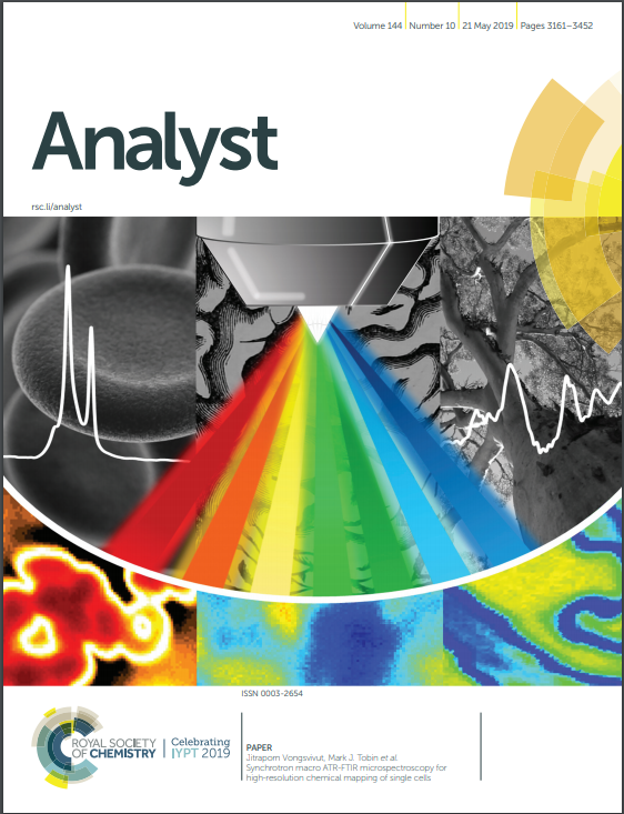 I just saw our inside cover on the <a href="/analystrsc/">Analyst</a>! Very happy to collaborate with the <a href="/ausynchrotron/">Australian Synchrotron</a> infrared team to analyse cells with that spatial resolution! It was hard, but it was worthy! rsc.li/2Y8qoic