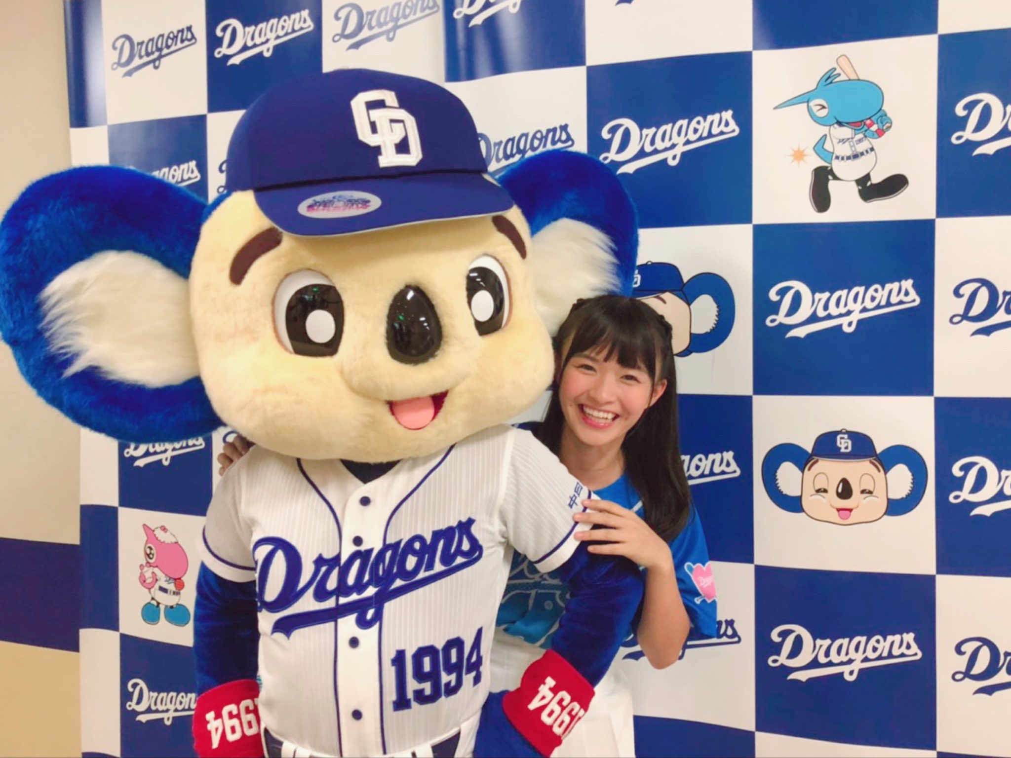 百川晴香 Bety 始球式ありがとうございました あとちょっと悔しかったな ドキドキしました けど ドアラ のお陰で楽しめました Skeさんのミニライブも素敵だった 明日こそ絶対勝ってね ドアラと友達 ナゴヤドーム 中日ドラゴンズ