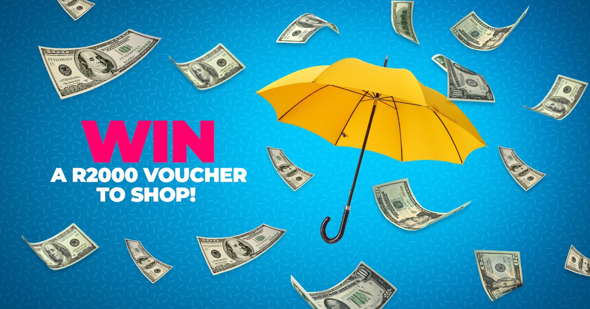 Make it rain! WIN R2000 to shop at OneDayOnly.co.za. To enter:

1. RT.
2. Make sure you follow us on Twitter.
Winner announced Tuesday 30th July 2019.