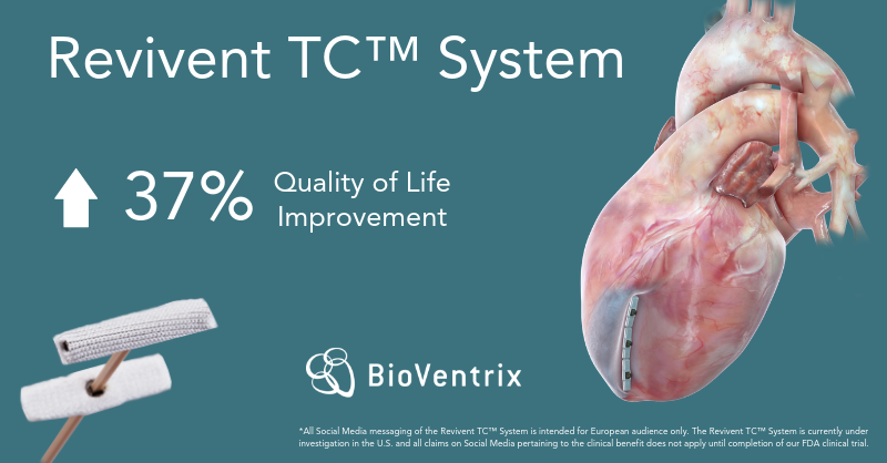 BioVentrixNL's tweet photo. Het is nu mogelijk om de kwaliteit van leven van uw hartfalen patiënten met 37% te verbeteren middels een procedure die veiliger en minder invasief is dan een LVAD of harttransplantatie. Lees meer op https://t.co/0XYIvWR1VL. #ReviventTC #hartfalen https://t.co/nF2stH6WJB