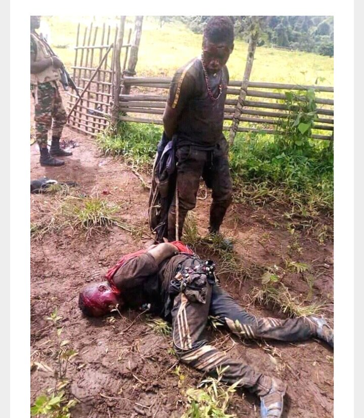 cebiassemble's tweet photo. Civilians captured, brutally tortured &amp; chained with robes by #CamerounMilitary in a locality in Menchum.A vivid reflection of colonial rule in Africa (Slave Trade).News as of 2day reveals that both young men have been found dead,killed by military.@IntlCrimCourt @POTUS @UN @cnni https://t.co/izepTMoUw5