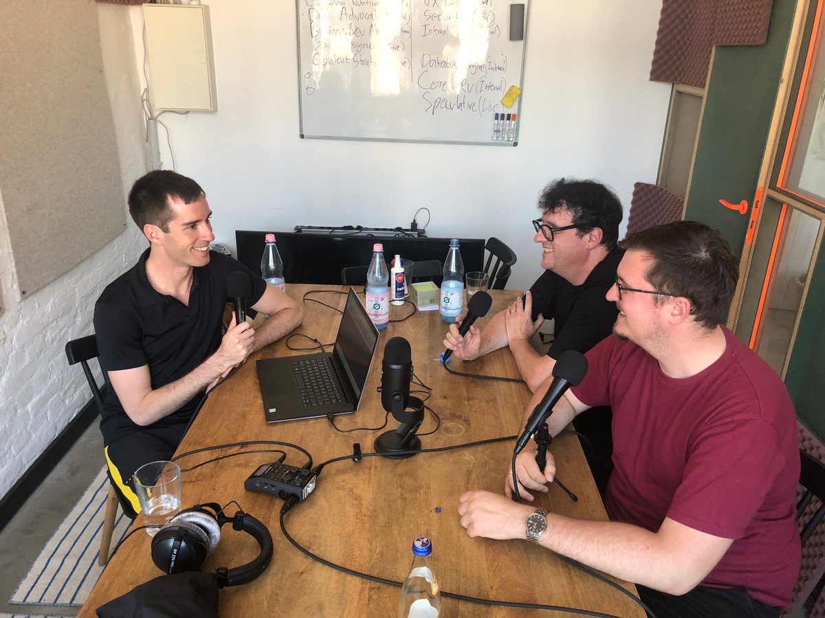 Our Project Lead <a href="/ingoruebe/">Ingø Rübe</a> and Technical Lead Timo today at @ParityTech recording a podcast about how #kiltprotocol  uses #ParitySubstrate. Thank you for having us!