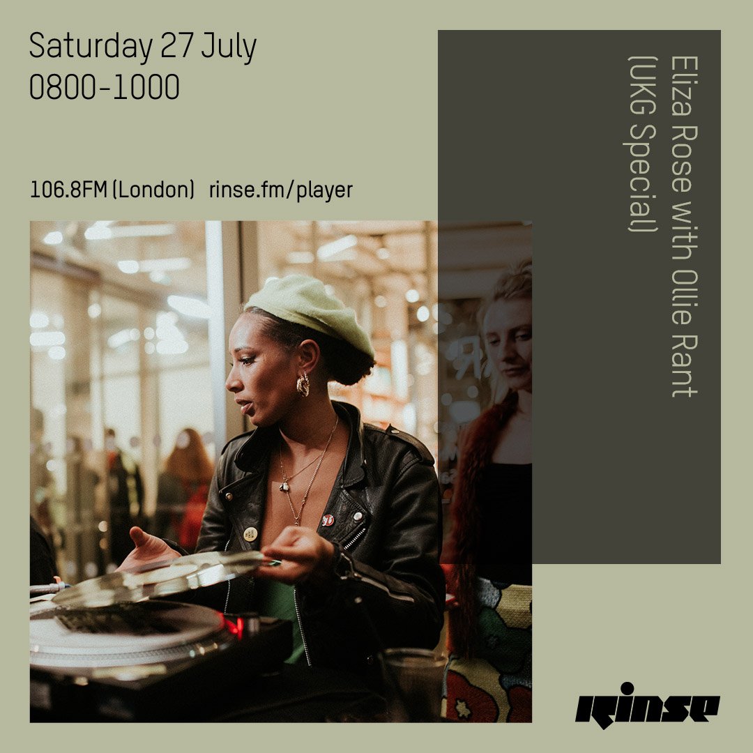 Rinse FM (@rinsefm) on Twitter photo Kicking off your Saturday morning at 8am is <a href="/elizarosemusic/">Eliza Rose</a> with <a href="/ollierant/">oliver rant</a>
Lock in at rinse.fm/player & 106.8FM
#RinseFM Kicking off your Saturday morning at 8am is <a href="/elizarosemusic/">Eliza Rose</a> with <a href="/ollierant/">oliver rant</a>
Lock in at rinse.fm/player & 106.8FM
#RinseFM