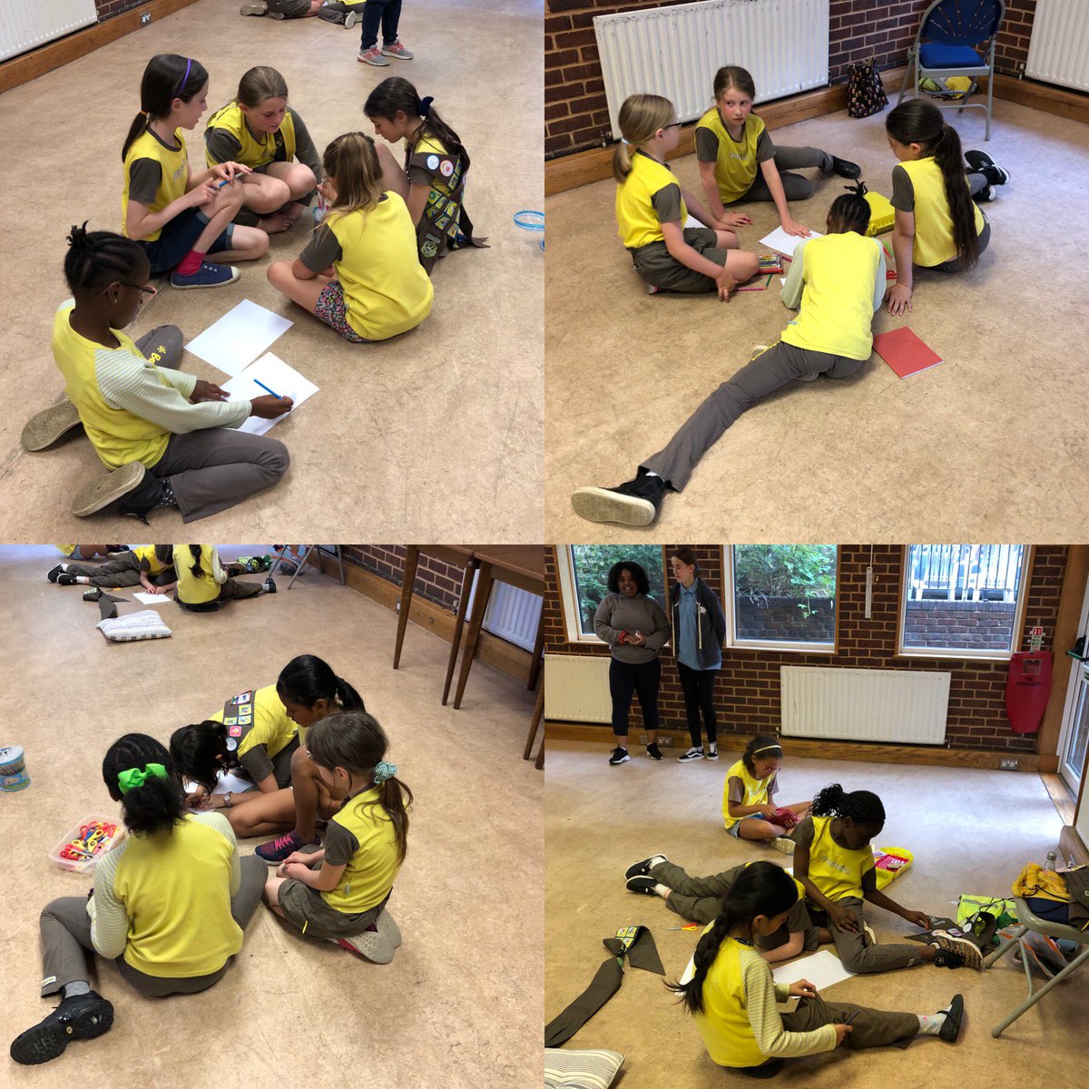 1stLSBrownies's tweet image. VERY belated, but Snowy’s body Very Rudely decided to make her miss the end of term...
So, 05/07 the Brownies played games (inc “In the River, On The Bank”) &amp;amp; then worked on making a #GoodTurn Owl to display during our meetings. Our pre-Promise Brownie’s 🦄’s keeping it company.
