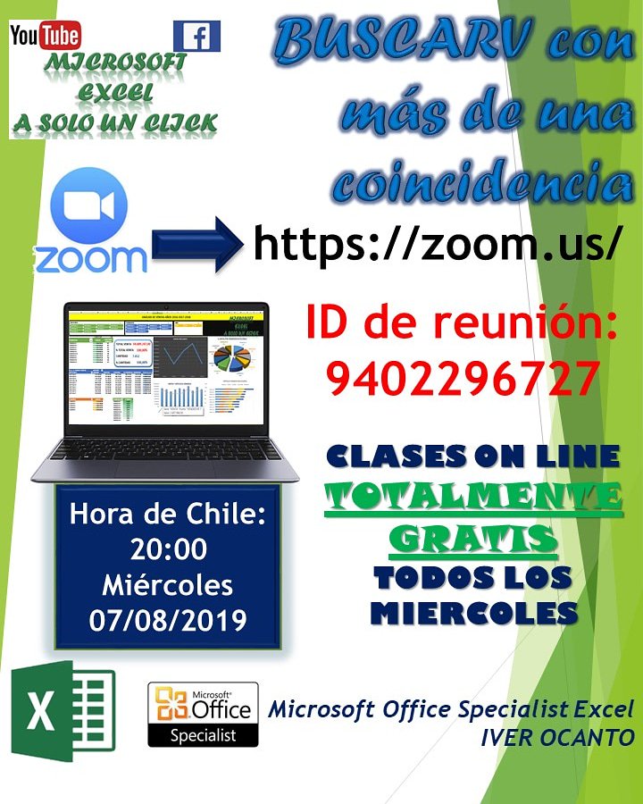 Iver_Ocanto's tweet photo. Próxima Clase Online vía ZOOM totalmente gratuita la cual no te puedes perder.
.
Comparte entre tus contactos
.
#claseexcelgratis #excel #claseporzoom #excelchile #cursoiverocanto #microsoft #mvpexcel2013 #microsoftexcelasolounclick #cursoexcelchile #microsoft #zoom #excelgratis https://t.co/0nebryLFt9