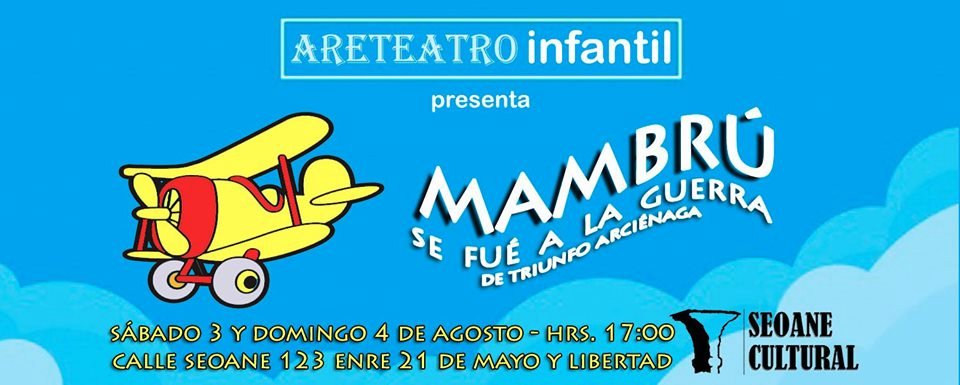 radarkultural's tweet photo. Mañana y el 4 de agosto en el Centro Cultural Seoane se presentará la obra de teatro “Mambrú Se Fué A La Guerra”. Los invitamos a darle click al evento para más información.
https://t.co/CrKQ5eEyVJ https://t.co/fa891N4BOP
