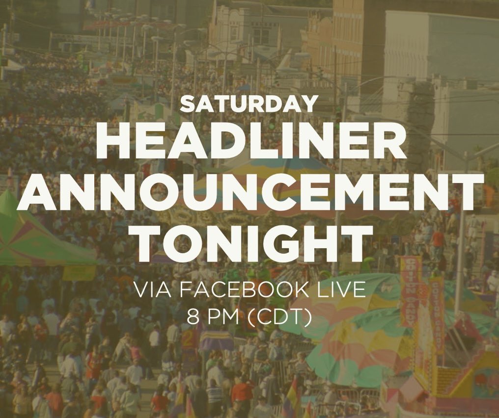 IntRiceFestival's tweet photo. Set your alarms! 🎉💃🏻
TONIGHT
8 PM
FACEBOOK LIVE
Who will it be?!?! #Headliner #83IRF https://t.co/rMbXWkFCML
