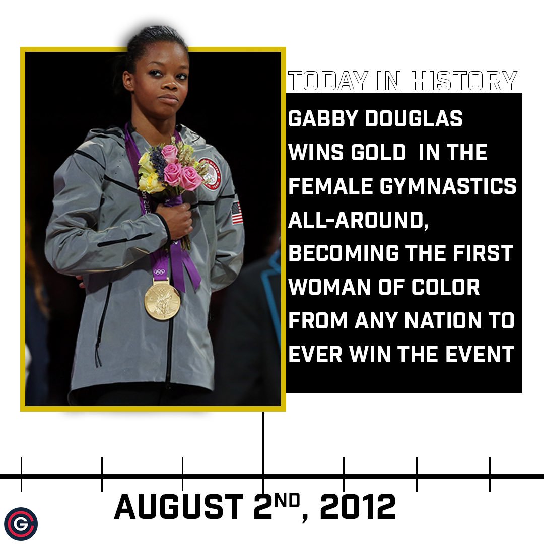 Today in History: <a href="/gabrielledoug/">Gabby Douglas</a> the GOAT 🐐