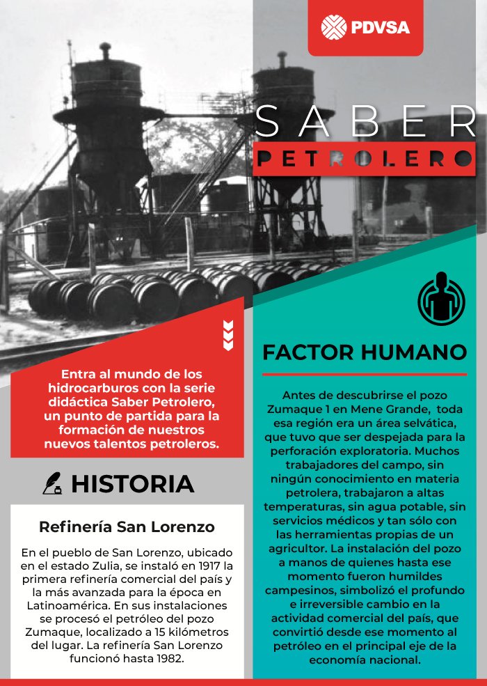 🇻🇪👨🚒 ¡Feliz día! • ¿Conoces nuestra Serie Didáctica #SaberPetrolero? Punto de partida para nuestros nuevos talentos petroleros ¡Aprende, conoce y comparte!
<a href="/NicolasMaduro/">Nicolás Maduro</a>
<a href="/MQuevedoF/">Manuel Quevedo</a>