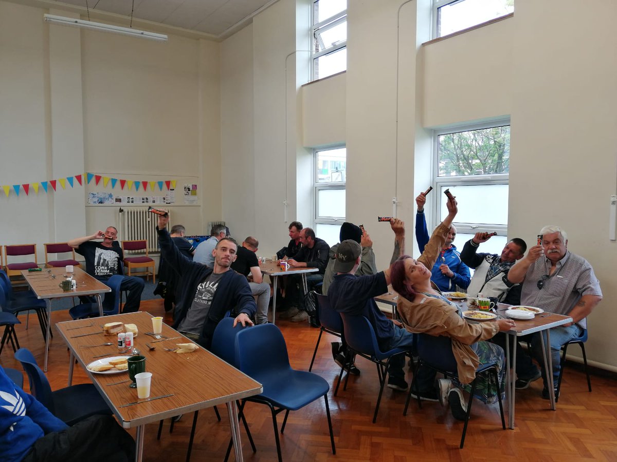 Emmaus_Hull's tweet photo. Thank you to the lifestyle group Homeless helpers.
Mars bars enjoyed by those who attended Salvation army/Charles st today #homelesshelpers #inspirational https://t.co/eVo1jF1xv3
