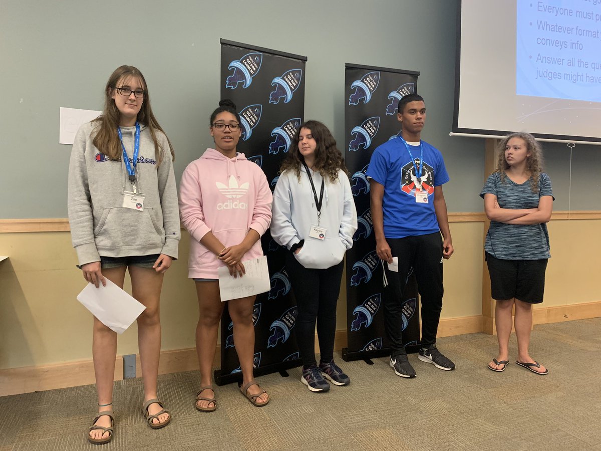 HigherOrbits's tweet photo. Woah it’s been so busy we’ve been negligent on our social media posts, but we are having a blast at #GoForLaunch Durham. The students are hard at work getting creative with ideas to send into space while also working on their communication skills. #SpaceInspires @DurhamCountyLib https://t.co/nqt7JW90IB