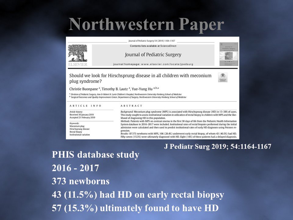 StayCurrentMD's tweet photo. 🔷Consider Hirschsprung disease in patients with meconium plug syndrome
🔷Early rectal biopsy may prevent delayed diagnosis
#staycurrent2019 #PullThePlug https://t.co/MU4NbV9PS6