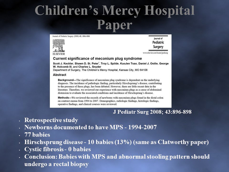 StayCurrentMD's tweet photo. 🔷Consider Hirschsprung disease in patients with meconium plug syndrome
🔷Early rectal biopsy may prevent delayed diagnosis
#staycurrent2019 #PullThePlug https://t.co/MU4NbV9PS6