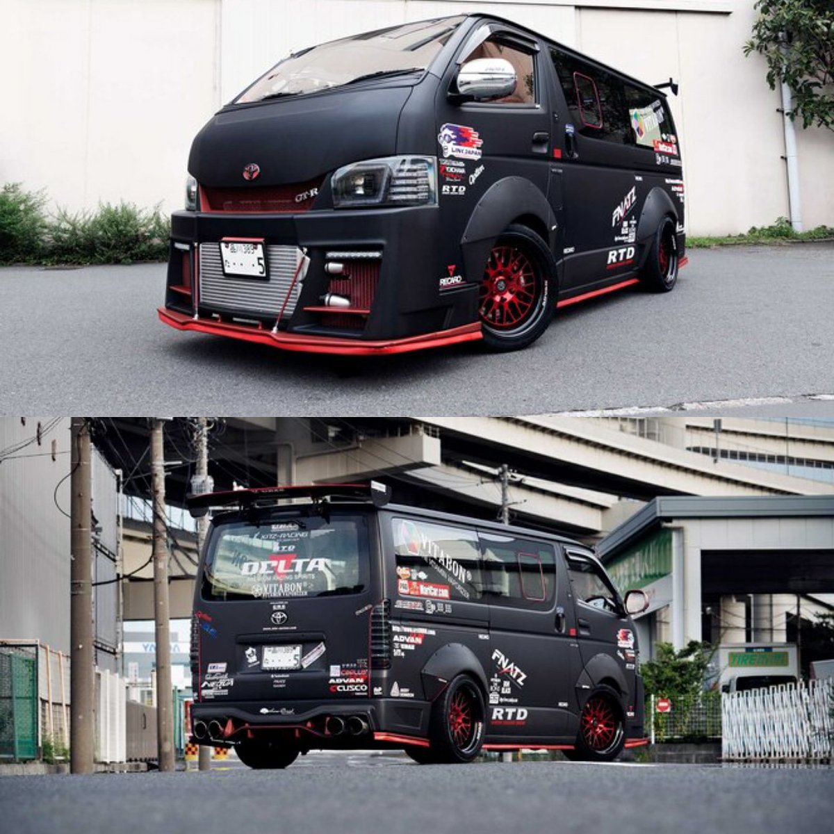 r35 gtr powered hiace van