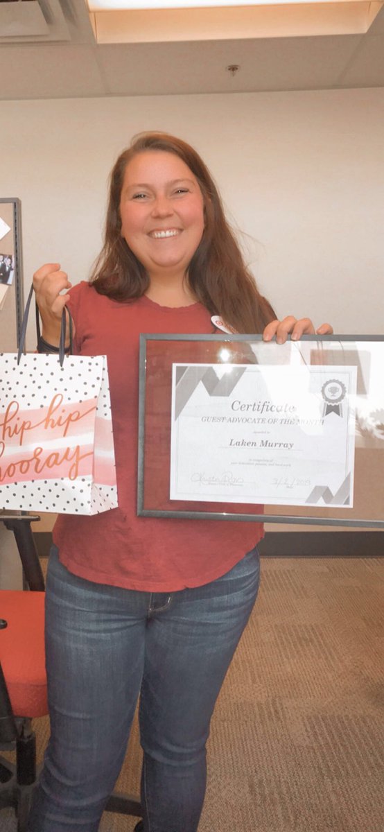 No hard work and dedication goes unnoticed! Laken gives her all for the guest every day and we are so proud to give her the Guest Advocate of the Month! Thank you Laken!  🥳 #T2565 #worksomewhereyoulove <a href="/KatStolle1/">Kat Stolle tgt</a> <a href="/haydenb2565/">Hayden Black</a>
