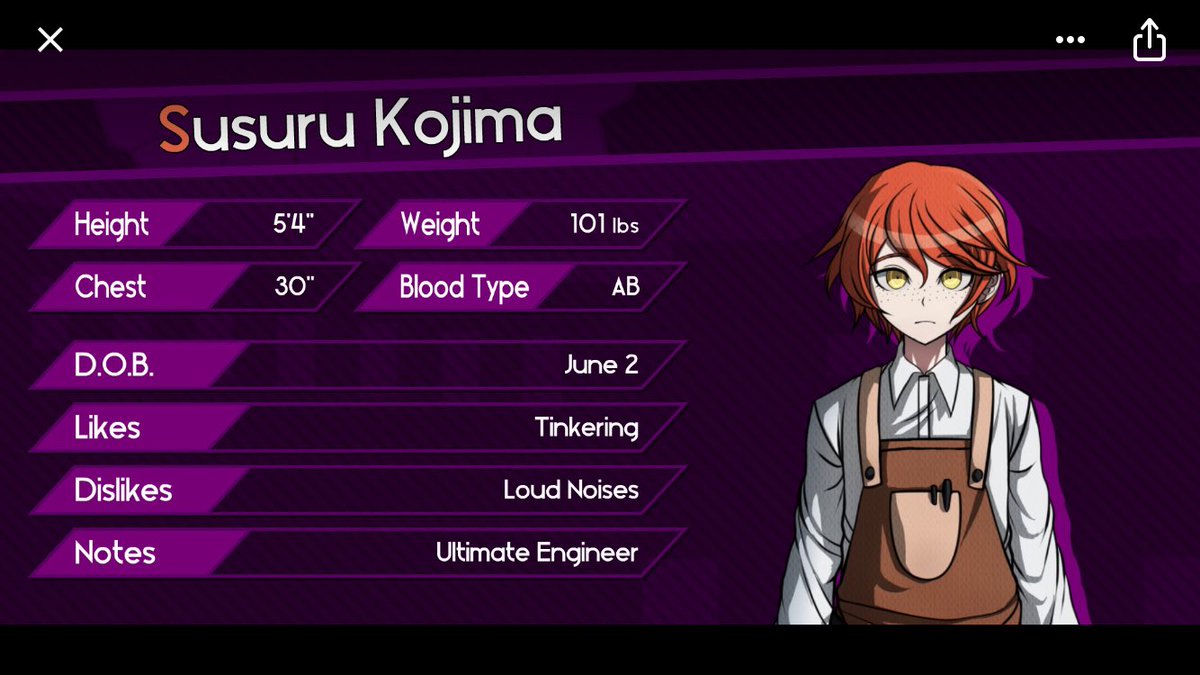 ArielGrahamVA's tweet image. Hey #danganronpa fans! You can hear me at Susuru Kojima in the Danganronpa: Distrust fan game! More info on this project and this adorable boy coming soon! #DRDISTRUST