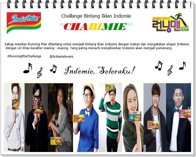 Nisa_Ximong's tweet photo. @Indomielovers Ini ide #RunningMieChallenge ku, orang yang hobi makan indomie &amp; penggemar acara variety show Running Man. Semoga ide challange ini jadi inspirasi juga untuk 
@Indomielovers
 agar member Running Man jadi model iklan Indomie he.... https://t.co/6q832klbGi