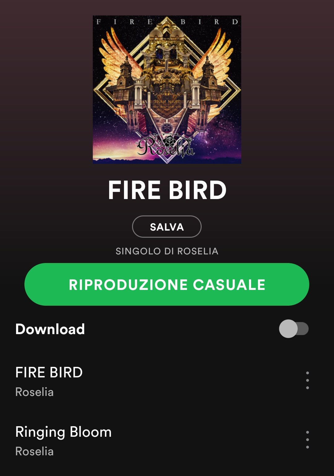Roselia News Fire Bird And Ringing Bloom Are Now Available On Spotify Roselia