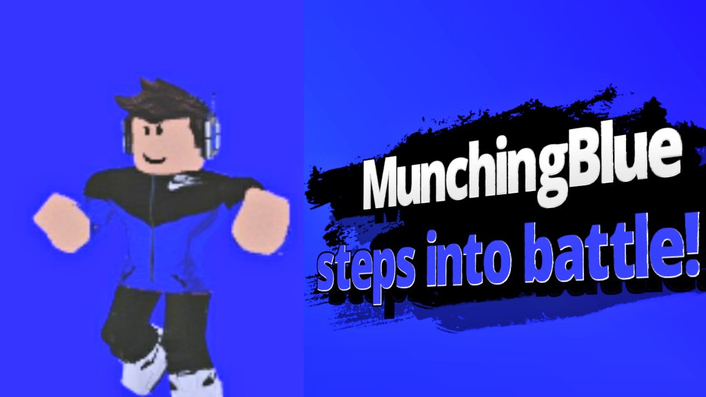 BlueMunching's tweet photo. Here's a meme that showcases my Roblox avatar, as a Super Smash Bros. fighter! #Roblox #RobloxMemes #SSBU https://t.co/JclCy2jiOQ