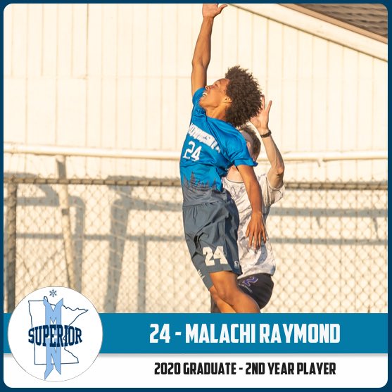 Next up is Malachi Raymond wearing number 24! His favorite part of the team is running sprints for fun. Did you know he can also solve a Rubik’s  cube. #mnsoup2019 #minnesotaultimate 

<a href="/OWLultimate/">Manatee Ultimate</a> 

PHOTO CREDIT: 2019 @f_go f-go.us