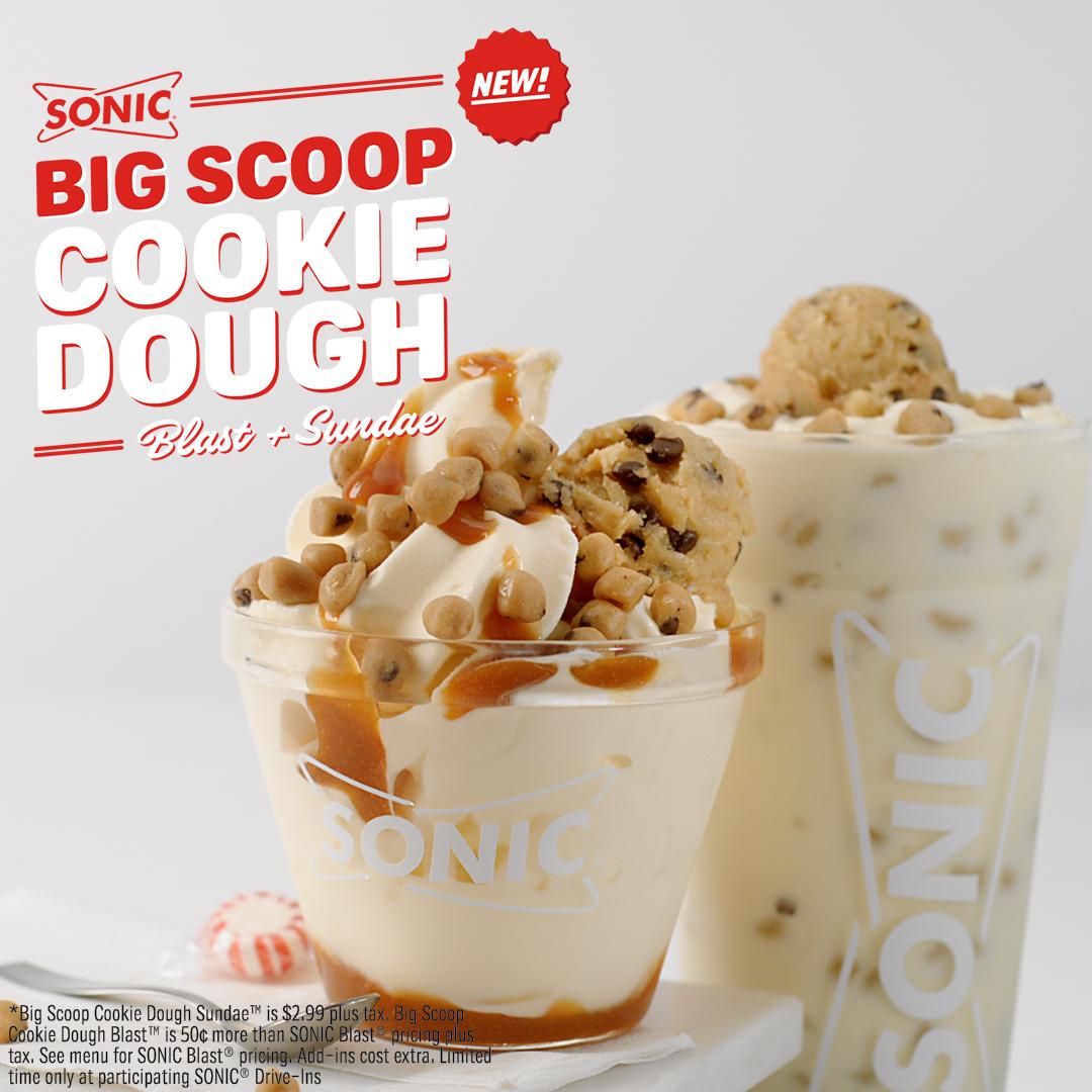 Sonic's New Big Scoop Cookie Dough Blast Is Available Now