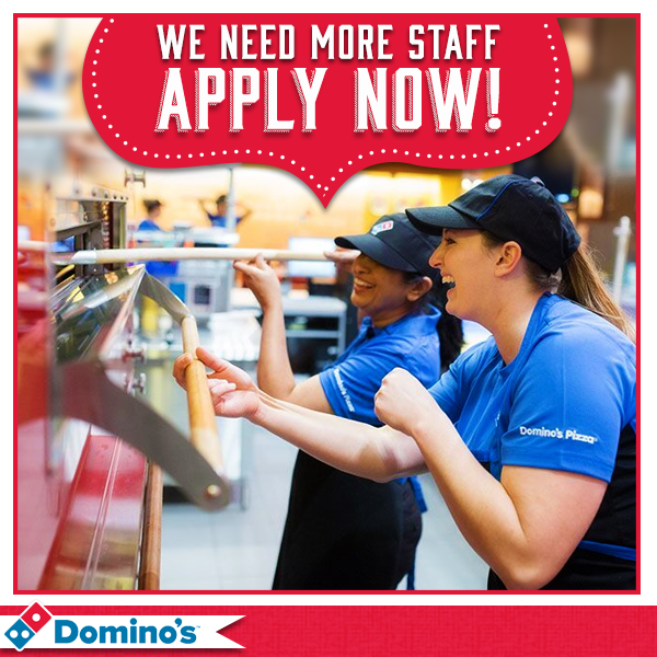 DominosWillow's tweet photo. Domino's is hiring ! 🍕 
Flex hours ,room for advancement and pizza discounts!
Simply TEXT ''Marie'' to 97211
OR apply online at https://t.co/m8mjeGCgSB
#dominos #nowhiring https://t.co/gdbPUj2Uxx