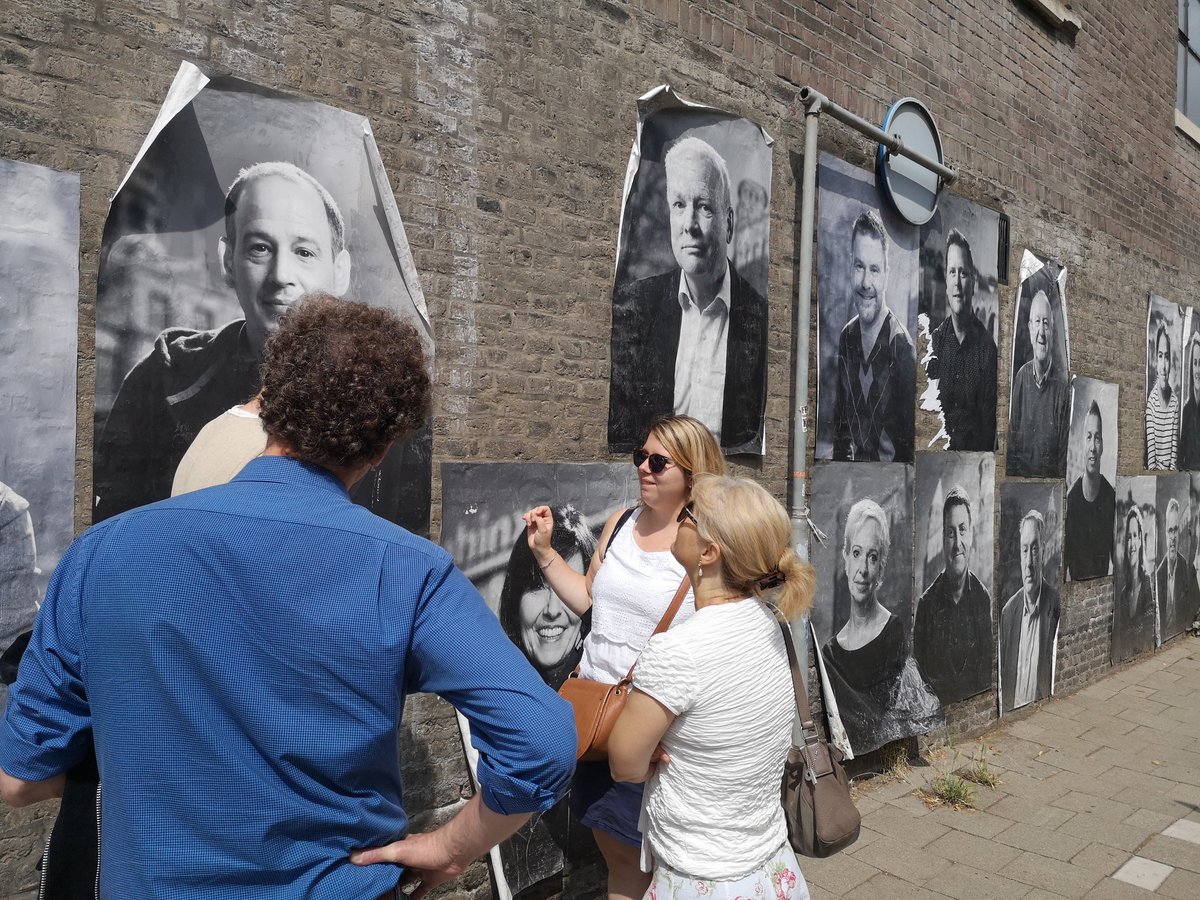 FloraGuery's tweet photo. Visite guidée à travers le quartier #sphinx à #Maastricht pour l'alliance francaise de Maastricht, #insideoutproject @JRart https://t.co/m7OxSUSJK7