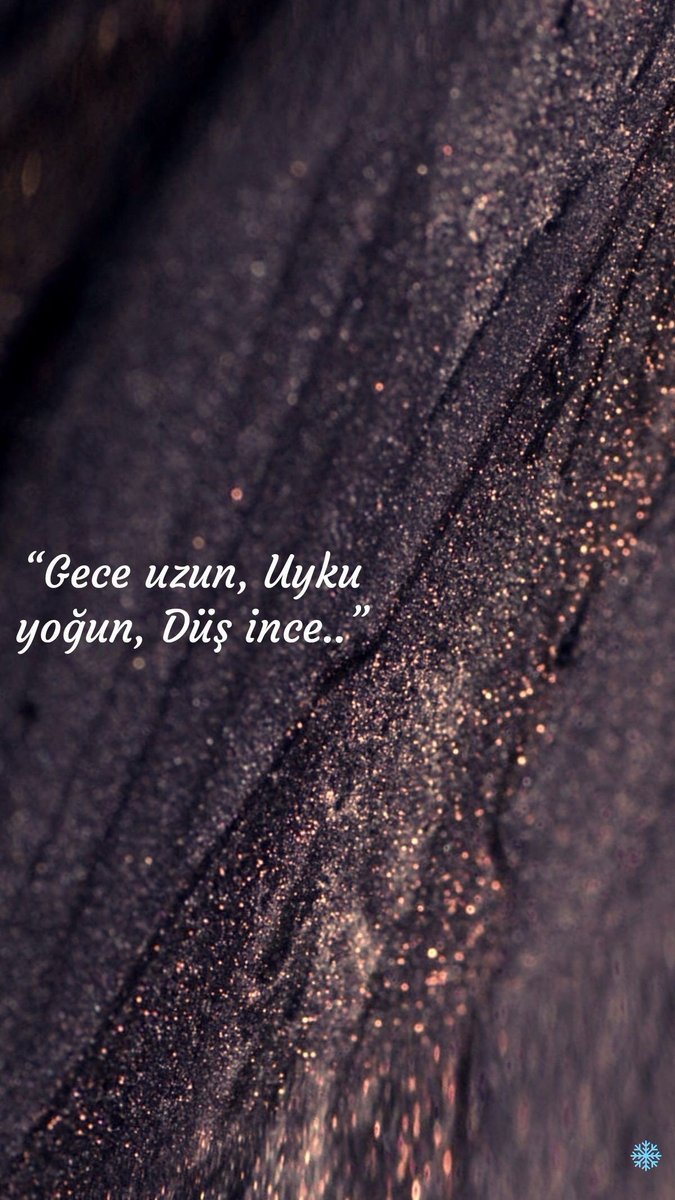 Dün gece rüyamda yine seni gördüm. Uyandığıma pişman oldum. Nazım