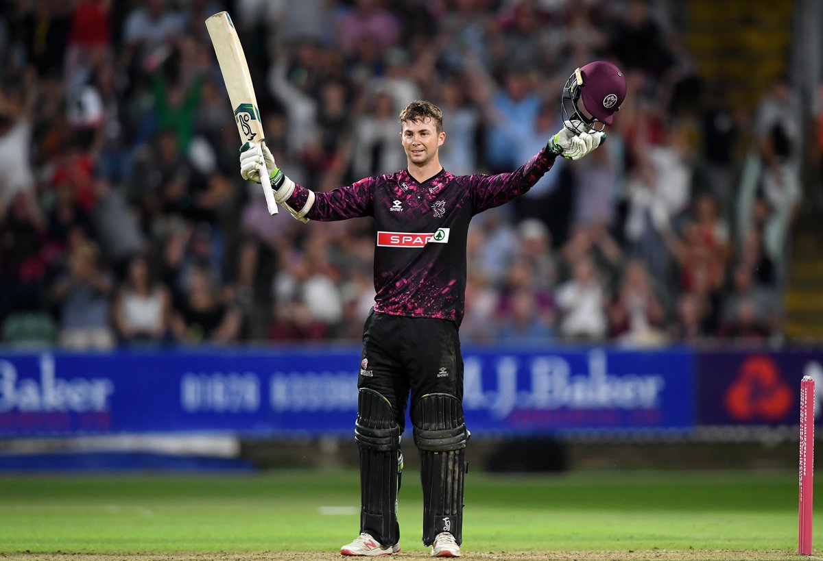 Eddie Byrom's career T20 strike rate..... 284.2 👊👊

#WeAreSomerset 
#SOMvSUR