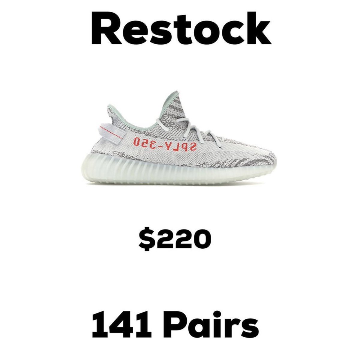VIZ ESS Adidas yeezy 350 blue tint Reflective Facebook