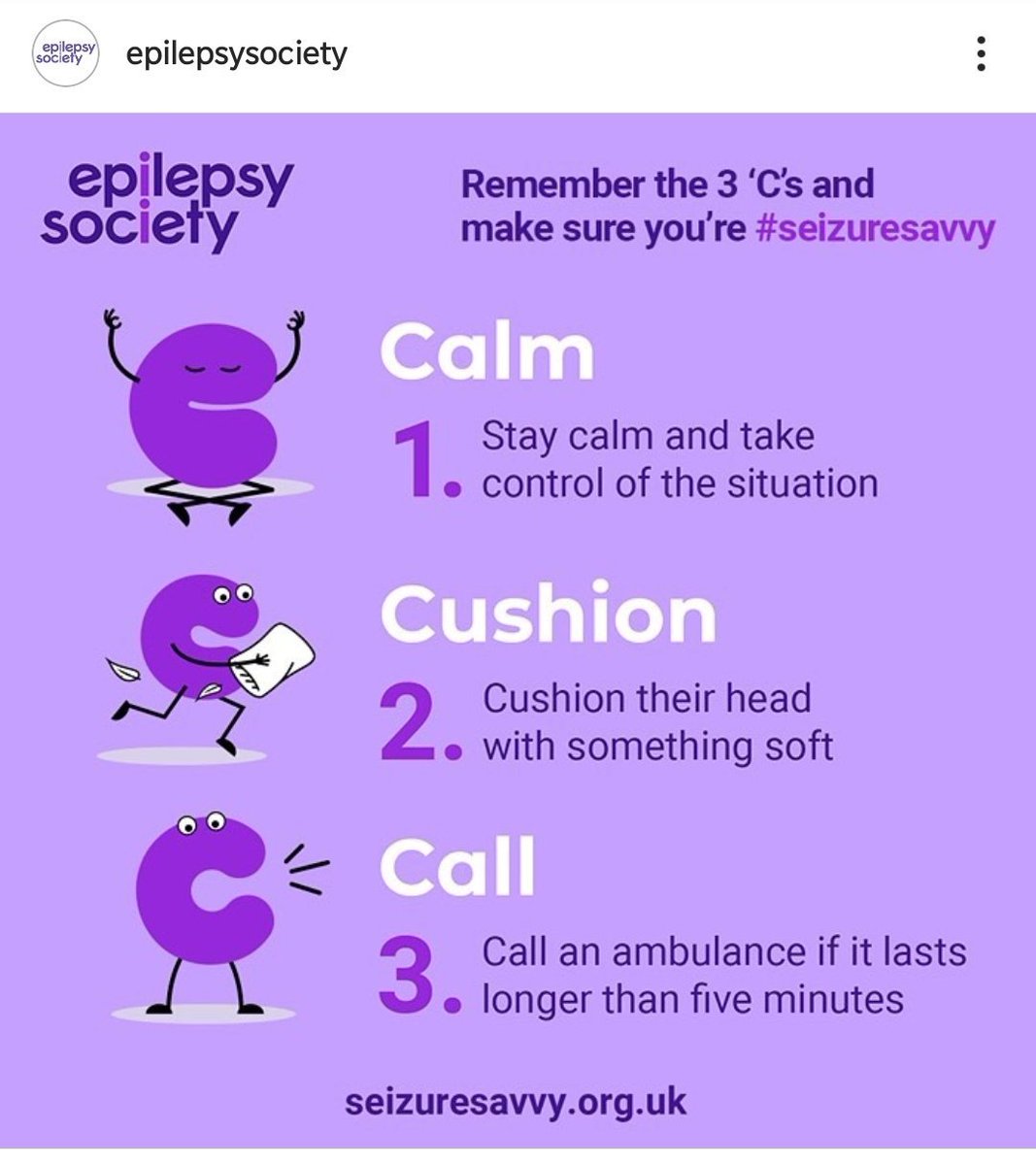 #Epilepsy - The three c's

#SeizureSavvy by  @epilepsysociety