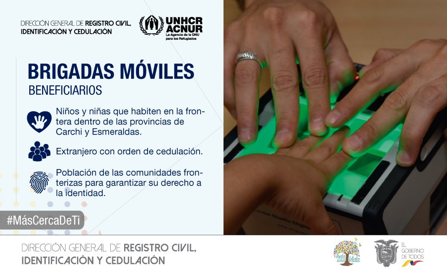 RegistroCivilec's tweet photo. Gracias a la Carta de Entendimiento suscrita entre @RegistroCivilec y @ACNUREcuador, se plantean acciones claves para asegurar el goce y ejercicio de los derechos de todos los ciudadanos. #MásCercaDeTi https://t.co/b8HyGM8Na0