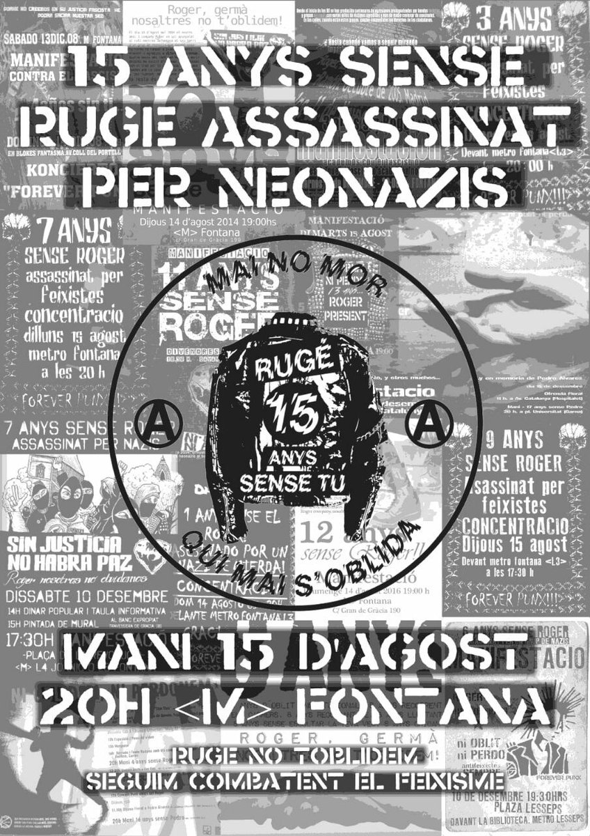 Mai no mor qui mai s'oblida 
La lluita continua
(A)